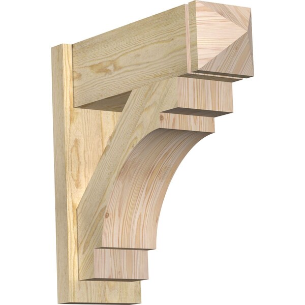 Ekena Millwork Merced Rough Sawn Arts and Crafts Outlooker, Douglas Fir, 8"W x 24"D x 24"H OUT08X24X24MRC03RDF - main
